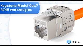 hb-digital Keystone Modul Cat 7 Jack STP werkzeuglos RJ45 LAN Adapter Netzwerk Patchkabel 6098