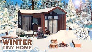 Modern Winter Tiny Home // The Sims 4 Speed Build