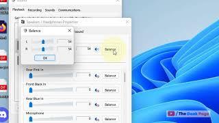 How to balance Left & Right Audio Sound in Windows 11