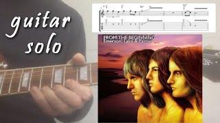 Emerson, Lake & Palmer - From the Beginning - Guitar solo (Notes+Tabs+Chords) backing track.