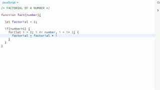 FACTORIAL OF A NUMBER IN JAVASCRIPT [New Series]