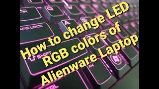 How to change RGB lights color of Alienware laptop