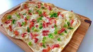 Flammkuchen ohne Hefe selber machen | knusprig und lecker