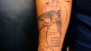 Fine line Seagull tattoo #tattoo #viral #trending ￼