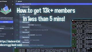 How To Get 13K+ Members In Your Discord Server In 5 Minutes | DashCord - Best Discord Checker