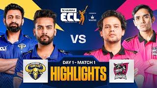 Elvish Yadav's Haryanvi Hunters start with a bang | Match 1 HIGHLIGHTS  | ECLT10