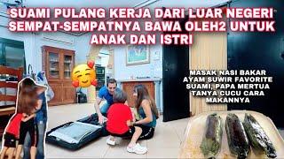 SUAMI PULANG KERJA DARI LUAR NEGERI, SEMPAT2NYA BAWA OLEH-OLEH UNTUK ANAK ISTRI. UNBOXING KOPER