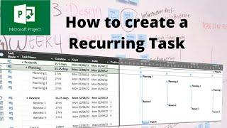 This video explains how to create a recurring task in Microsoft Project