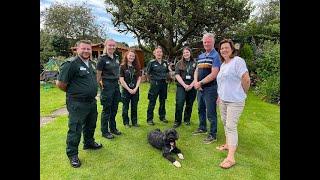 Retired firefighter reunited with ambulance team who saved his life after cardiac arrest