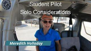 What I Expect Of A Solo Student Pilot