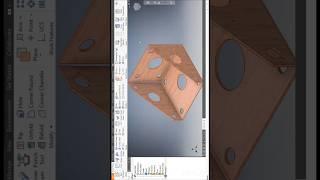 Sheetmetal part drawing in Autodesk Inventor #tutorial #cad #autocad #solidworks #drawing #shorts