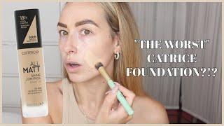 OH NO!  TESTING CATRICE ALL MATT SHINE CONTROL FOUNDATION WEAR TEST