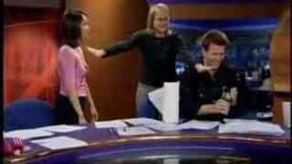 Water Fight Blooper on Live Newscast (The Daily Buzz)
