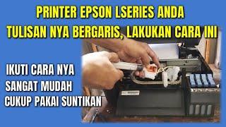 Servis Printer Epson L3110 tinta Warna Bergaris Tulisan Tidak Keluar