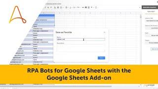 RPA Bots for Google Sheets | Google Sheets Automation Anywhere Add-on