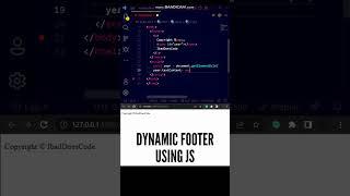  PRO Dynamic Footer Using JavaScript! (New COOL Way) #shorts #javascript #programming #html