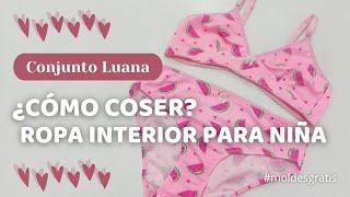 ¿CÓMO COSER ROPA INTERIOR PARA NIÑA? #moldesgratis