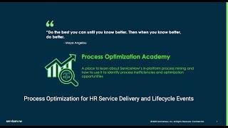 Process Optimization Academy  - HR Service Delivery and Lifecycle Events