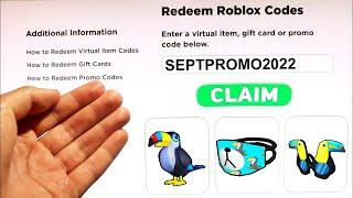 2022 *ALL 3 NEW* ROBLOX PROMO CODES! SEPTEMBER (WORKING)