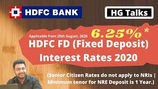 HDFC Bank Fixed Deposit Interest Rates (SEPTEMBER) 2020 | FD Calculator