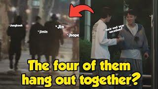 Jungkook and Jimin were 'Spotted' Hanging out with Jin and Jhope? they even left this?