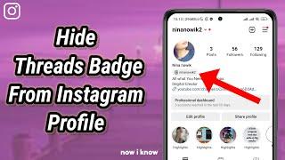 How to hide threads badge on Instagram