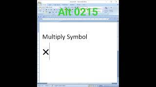 multiply symbol in ms office word#viral#short#subscribe