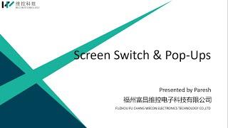 Wecon HMI Basic Object & Settings: 10. Screen Switch & Pop-ups