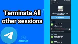 How to terminate all other sessions On Telegram