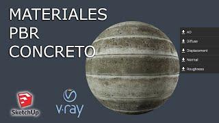 MATERIAL PBR - CONCRETO - SKETCHUP / VRAY 5