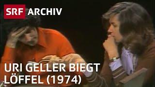 Uri Geller beim Löffelbiegen (1974) | Magische Tricks erklärt | SRF Archiv