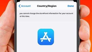 How to Fix You Cannot Change the Storefront Information For Your Account At This Time | iPhone