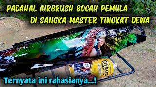 Airbrush gambar pake cat semprot diton️ pemula wajib mencoba..‼️-fajar custom paint