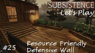 Subsistence Let's Play S1E25 Best Defensive Wall Ever! + Hunter AI Testing