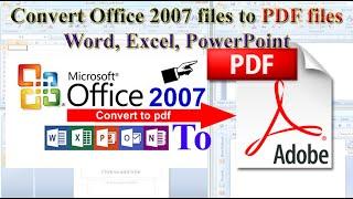 How to Convert Microsoft Word 2007 file into PDF - Save As pdf 