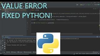 ValueError Python Problem Fixed!