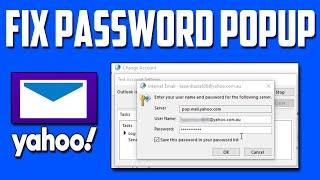 How To Fix Microsoft Outlook Password Popup Problem for Yahoo Mail