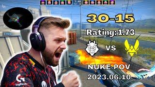 CSGO POV | G2 NiKo 30-15 vs Vitality NUKE POV | BLAST SPRING FINAL 2023