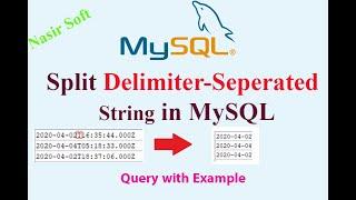 How to split comma or any other delimiter-separated string /column in MySQL | MySQL Basics