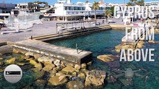 Paphos Seafront and Harbour From Above