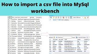 06 How to import a csv file into MySql workbench