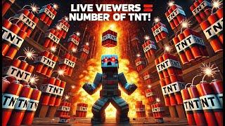 100 viewers = 100 TNT per player every 30 seconds| MINECRAFT  | #live #smp#minecraft #gaming