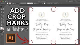 How to add crop marks in Adobe illustrator, 2 or more items per page | DIY Wedding Invitations