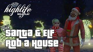 Santa & Elf Rob a House with Candy Canes! GTA 5 [ Highlife RP ]