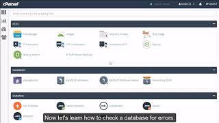 How To Check a MySQL Database for Errors in CPanel