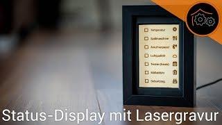 Arduino Status-Display mit Holz-Furnier (gelasert)