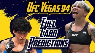 UFC Vegas 94 Full Card Prediction and Analysis