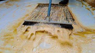 ASMR Satisfying Cleaning Dirty Carpet With Manual Brushing !!!