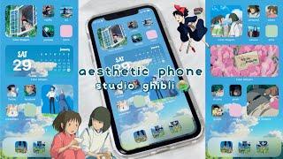 customize your iphone  (Studio Ghibli theme) iOS15  | how to have an aesthetic phone