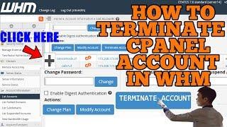 How to terminate cPanel account in WHM [Easy method] ️